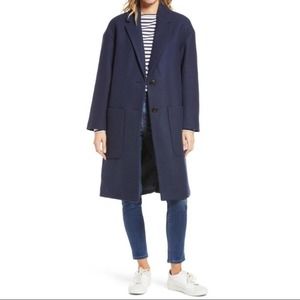 Madewell Elmcourt Wool blend topcoat navy blue - XS